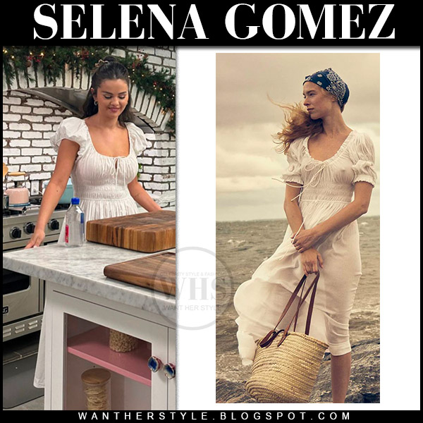 Selena Gomez White Dress PNG Image for Free Download