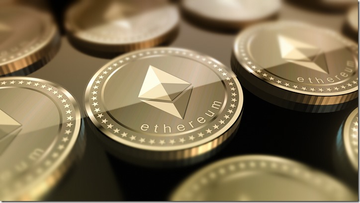 Shiny Ethereum crypto-currency background