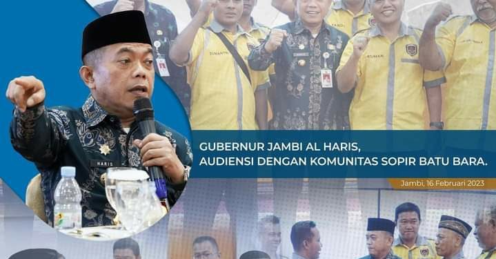 Gubernur Al Haris Ingatkan Sopir soal Aturan Angkutan Batu Bara