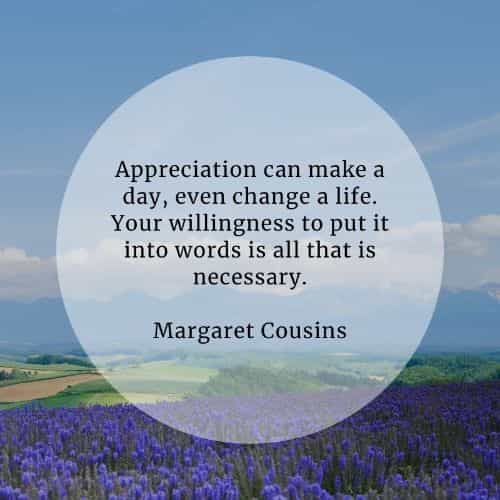 Appreciation quotes about being thankful and grateful