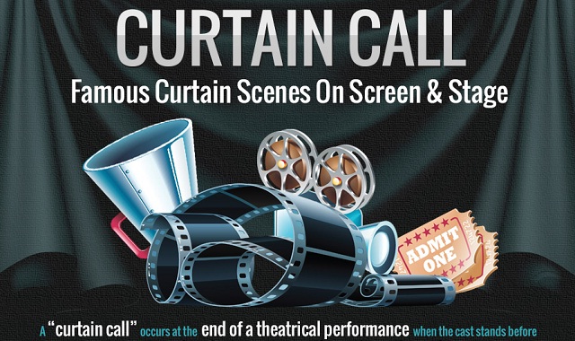 Image: Curtain Call: Famous Curtain Scenes on Screen and Stage #infographic