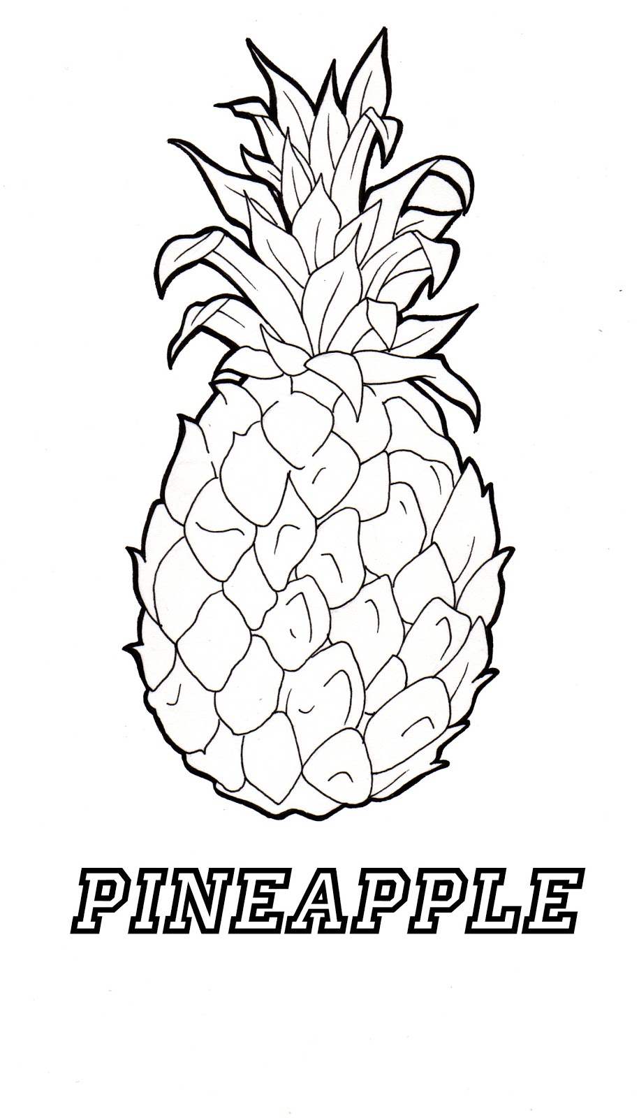 Pineapple Coloring Coloring Pages
