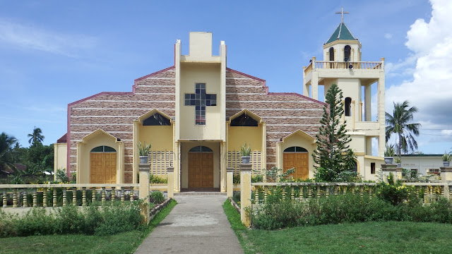 unobstructed front view of San Roque Parish Church in San Roque Northern Samar