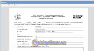 Cara Cetak dan Upload Berita Acara UNBK