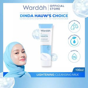 Promo Harga Wardah Lightening Cleansing Milk 100 ml - Milk Cleanser dengan Advanced Niacinamide - Pembersih Wajah yang Mencerahkan - Untuk Semua Jenis Kulit