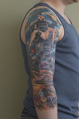 Sci-Fic Themed Shoulder Tattoo