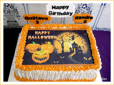 tarta de crema halloween