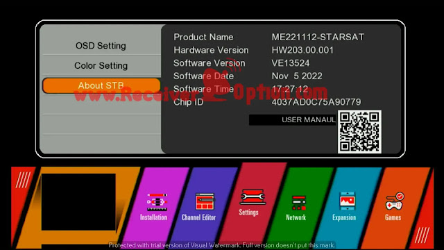 STARSAT GX6605S U38 VE13524 NEW UPDATE NOVEMBER 05 2022