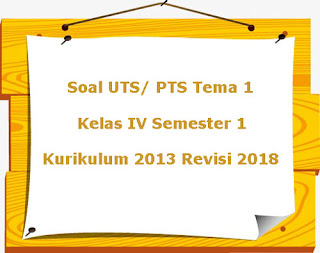 Contoh Soal UTS/ PTS Tema 1 Kelas 4 Semester 1 Kurikulum 13 Revisi 2018