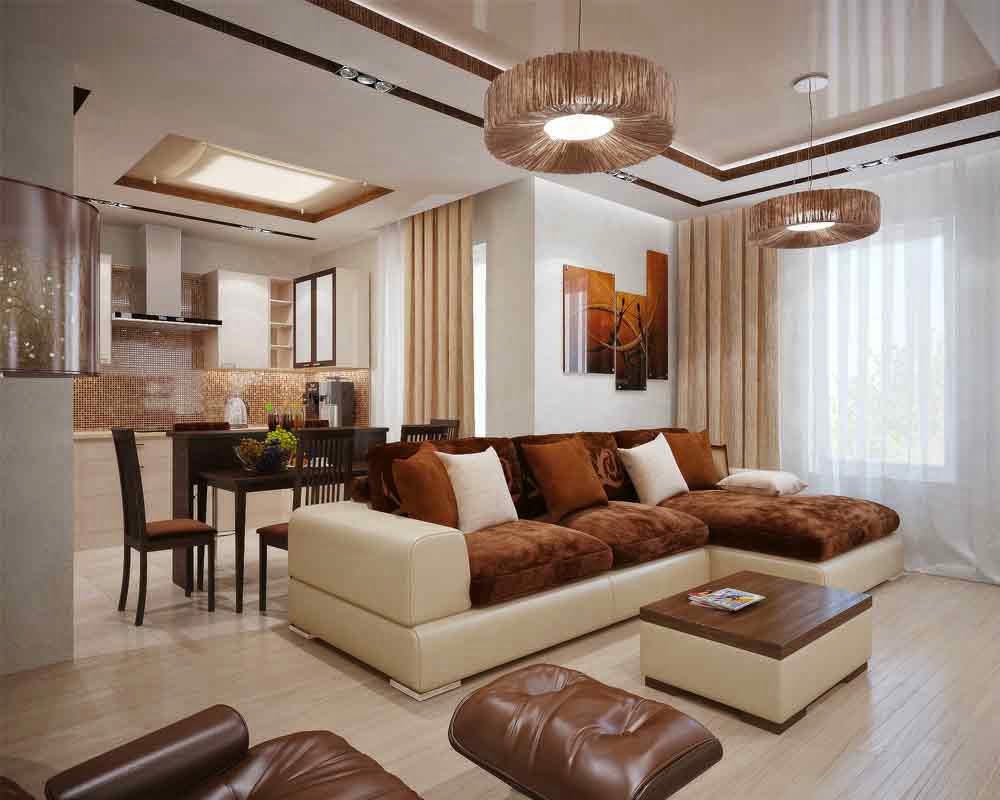 brown living room