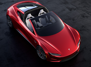 The Tesla Roadster has a removable lightweight glass roof.