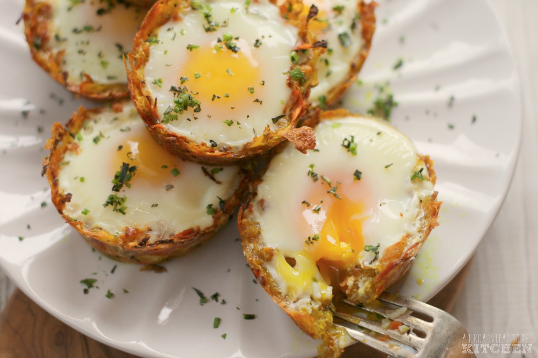 Nest Eggs (Eggs in Potato-Carrot Nests) inspired by French Kiss #FoodnFlix