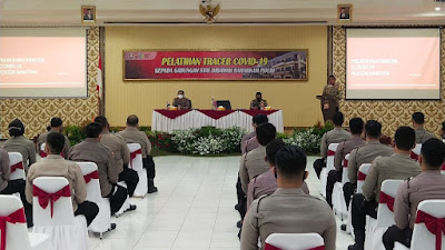 Tracer Covid-19 : 50 Orang Personel Gabungan Polda Banten Ikuti Pelatihan 