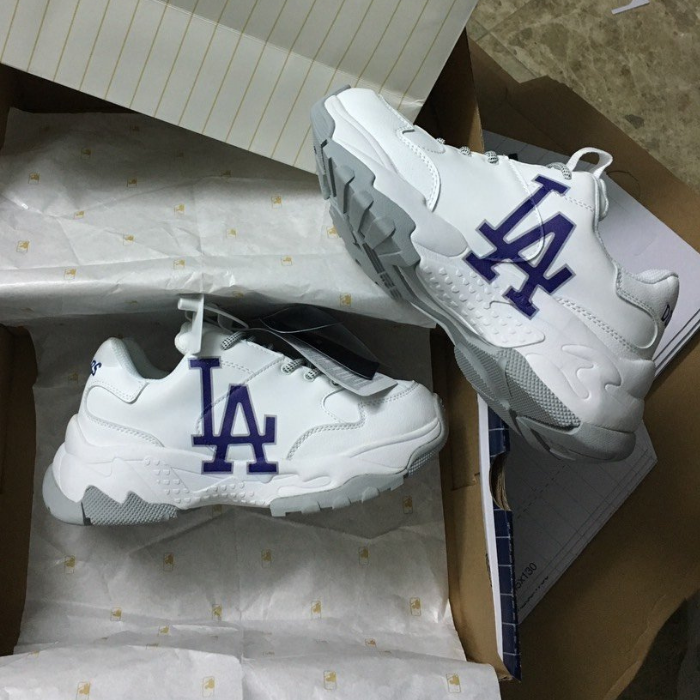 Giày MLB LA trắng hàng siêu cấp  Size 36 đến 43  Chất lượng REP 11