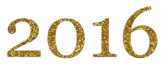 Texto 2016 dourado png