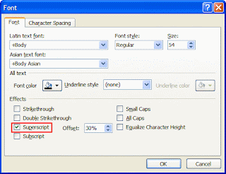 How to Superscript Text in PowerPoint 2010
