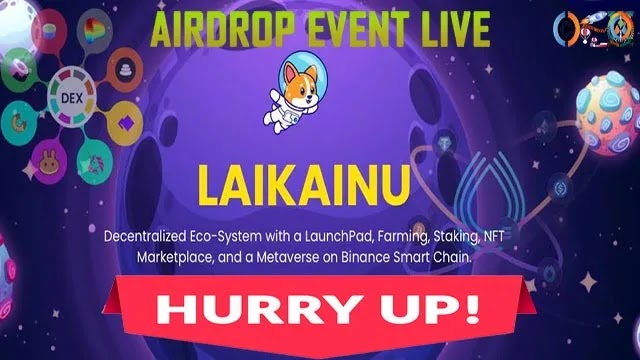 LAIKA INU Finance Airdrop of 80000 $LAKA Tokens Free