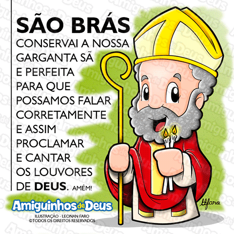 São Brás desenho para colorir ~ Amiguinhos de Deus