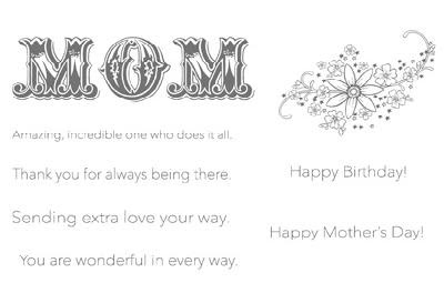 Messages for Mom Birthday Card | Stamping with Brenda