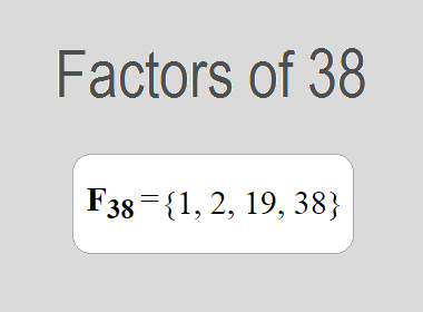 Factors of 38