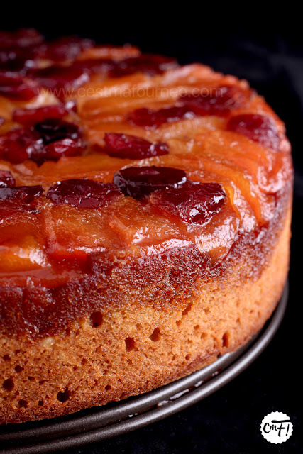 PEAR CRANBERRY UPSIDE DOWN CAKE