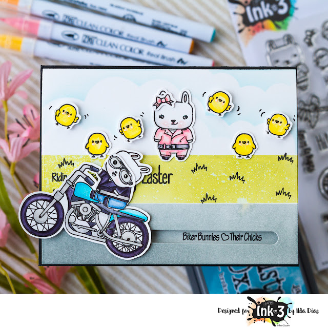 Biker Bunnies Love Their Chicks - Slider Card - Ink On 3