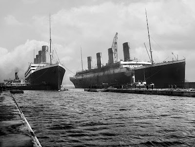 Rare photo du Titanic et Olympic