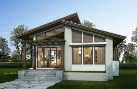 model atap rumah minimalis miring ke samping