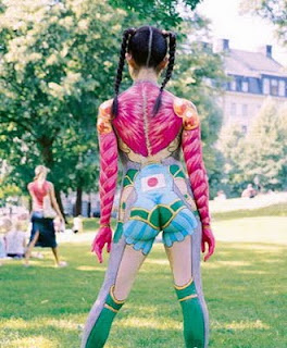 japanese body painting, asian body painting