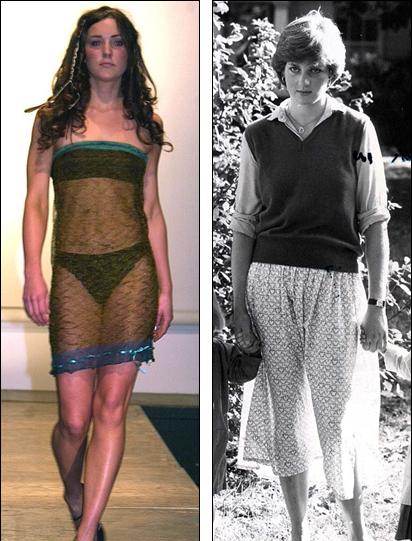 kate middleton old pictures kate middleton st andrews dress. A 19-year-old Kate (left) is
