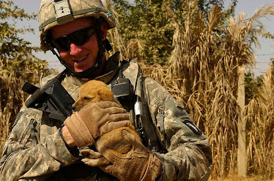 Soldiers with Pets Seen On www.coolpicturegallery.us