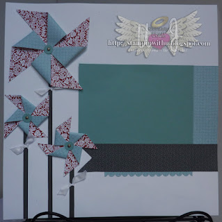 Pinwheel Scrapbook Page