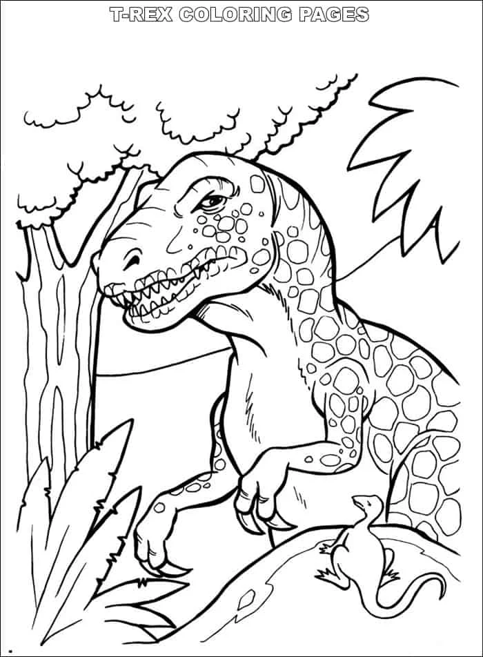 Free Printable T Rex Coloring Pages