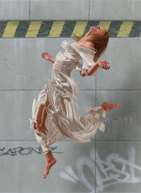 James Bullough arte pinturas murais mulheres glitches foto realistas beleza