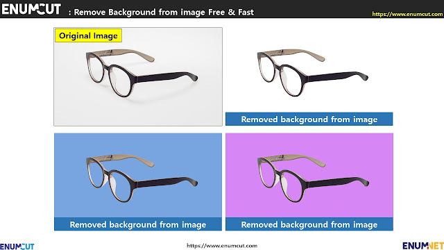 [ Enumcut ]  Horn-rimmed frame (glasses frame product) Photo - Remove Background From Image  (Example)