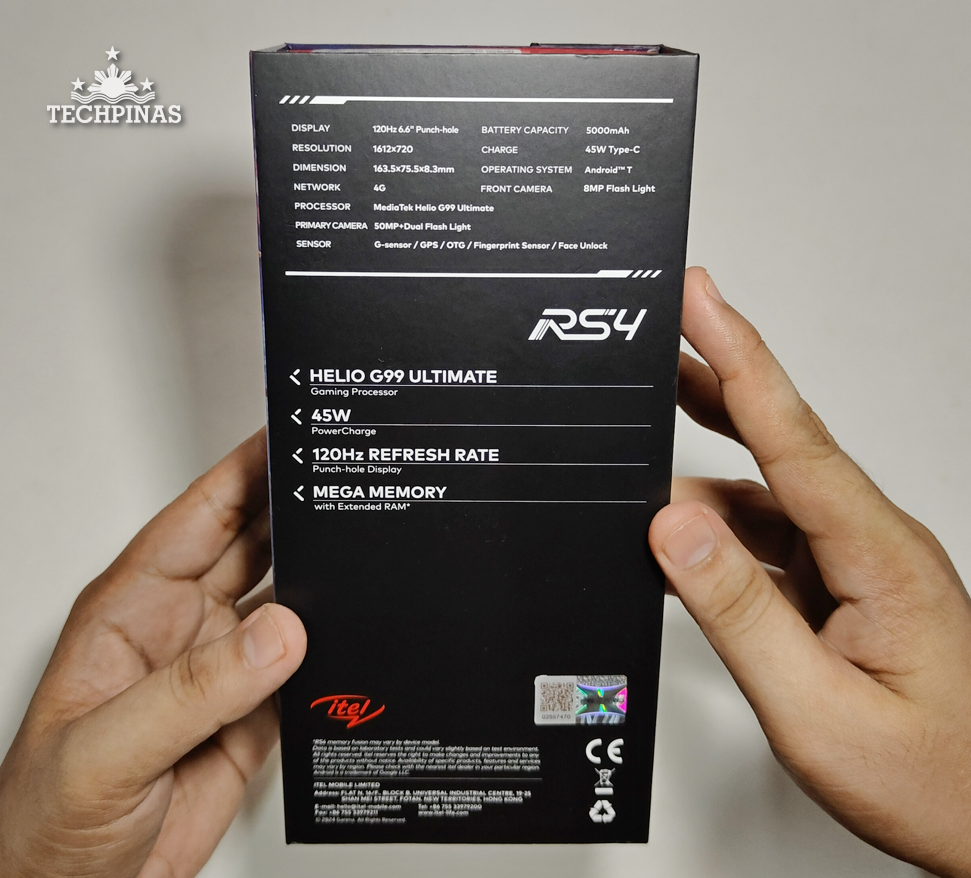 itel RS4 Smartphone Specs, itel RS4 Philippines