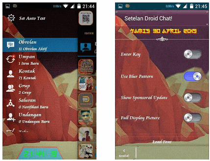 BBM Mod Tema Transparan Versi 2.8.0.21 Apk [DroidChat] + Clone