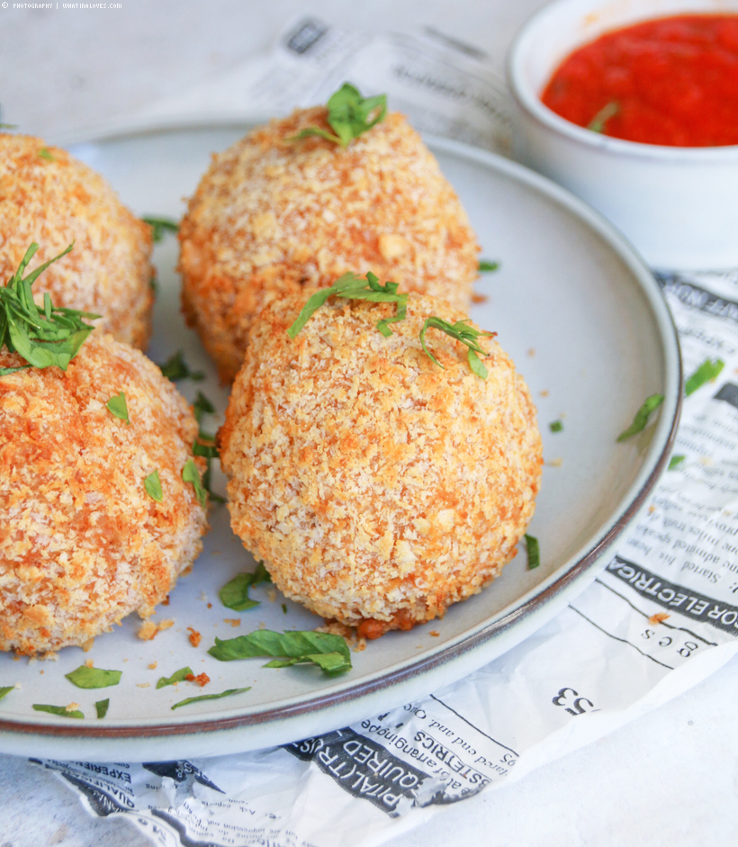 Arancini  / Frittierte Risottobällchen