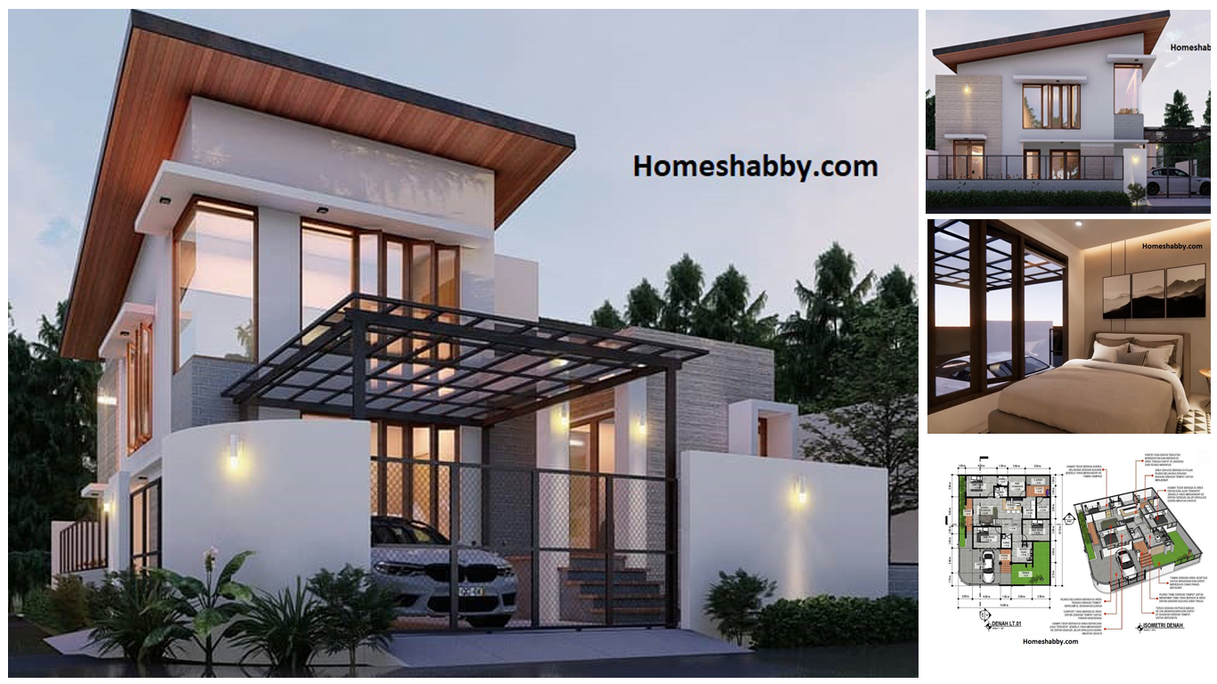 Desain Dan Denah Rumah Kontemporer Bertingkat Di Lahan Hook Ukuran 13 X 15 M Dengan Material Ramah Lingkungan Homeshabbycom Design Home Plans