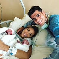 Chelsea striker  welcomes twins  with partner Alice  Campello