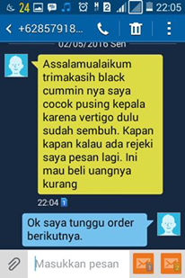 Testimoni Vertigo Dengan Black Cummin