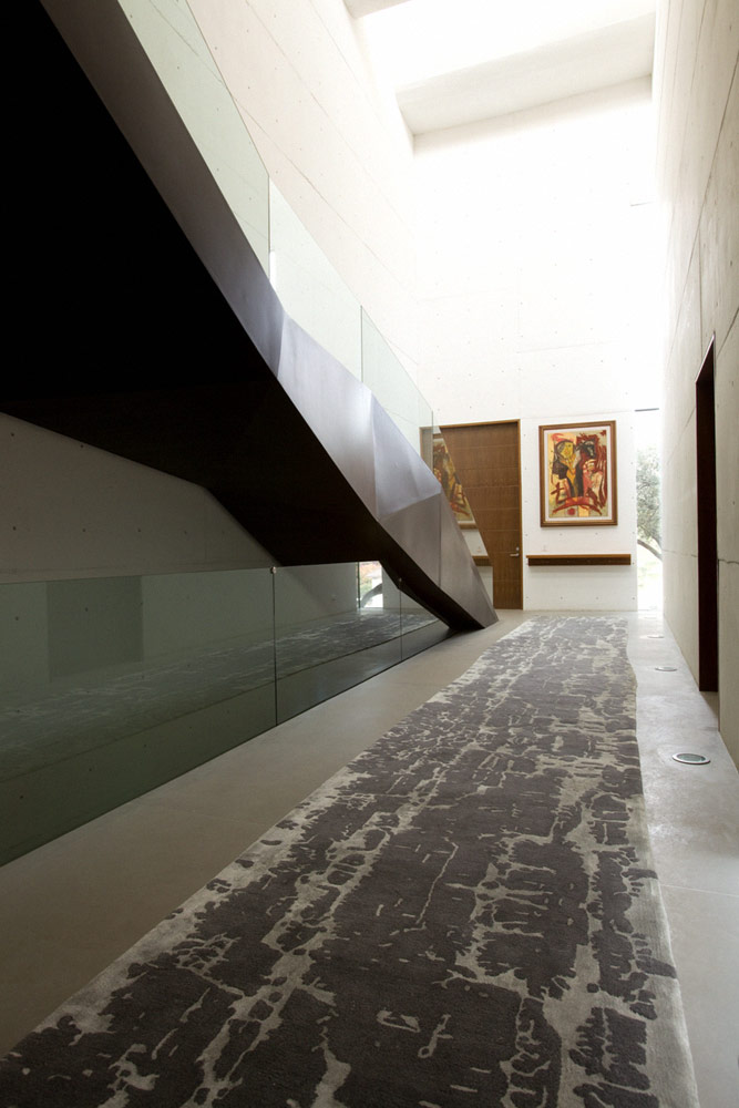 Hallway of Modern contemporary CT House in Mexico