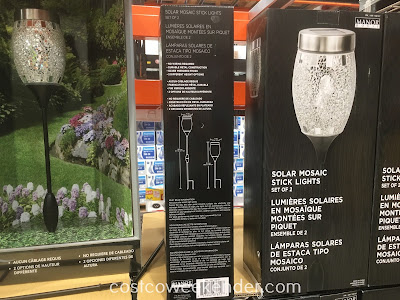 Costco 708767 - Manor House Solar Mosaic Stick Lights - Easy installation, functional, and beautifies your garden