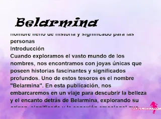 significado del nombre Belarmina