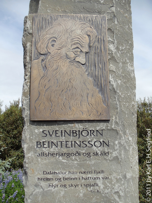 Detail of Beinteinsson memorial in Reykjav k June 26 2010