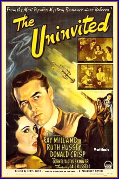 The Uninvited stars Ray Milland Ruth Hussey Gail Russell and Donald Crisp 