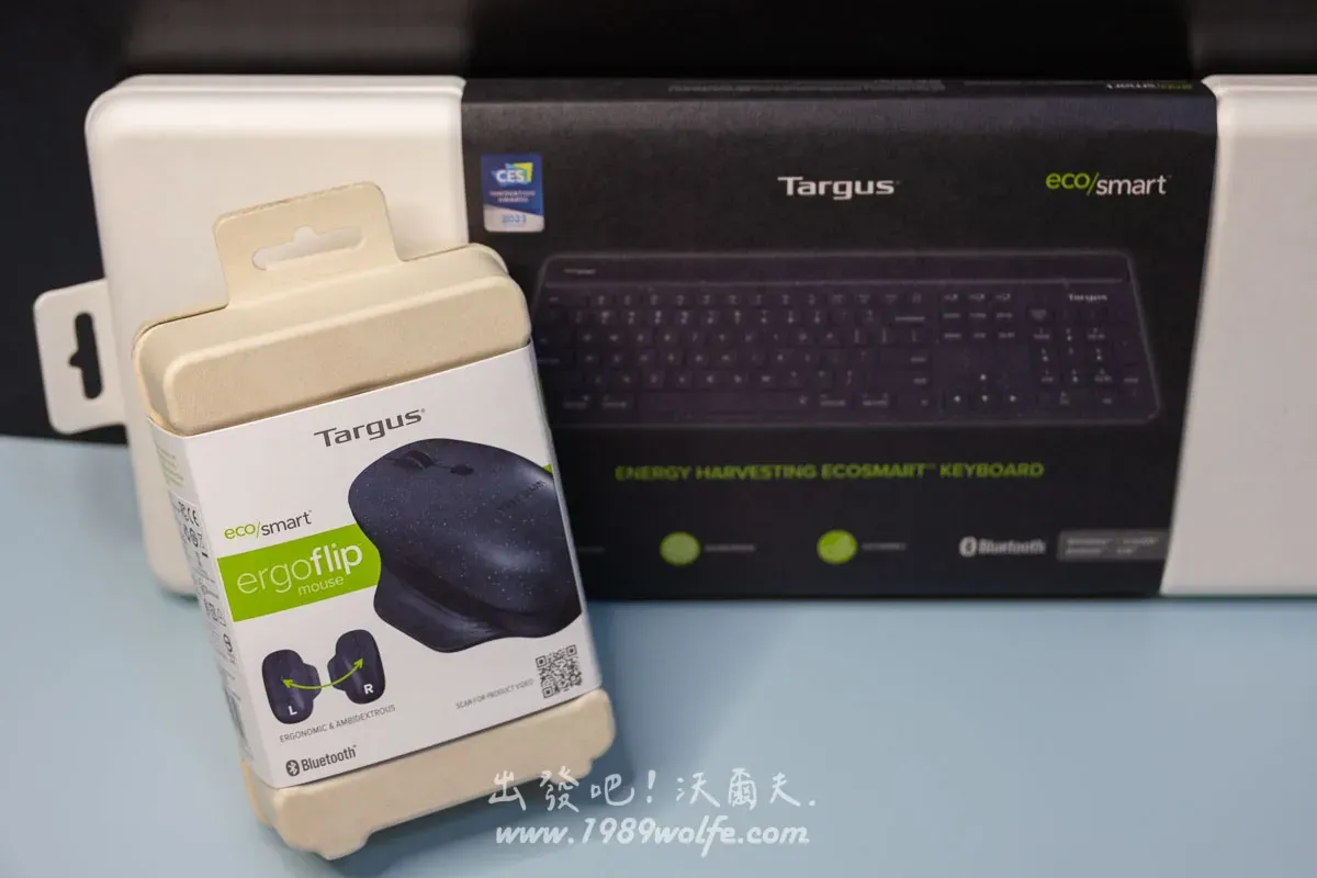 Targus eco smart 抗菌環保再生太陽能藍牙鍵盤、左右開弓藍牙滑鼠