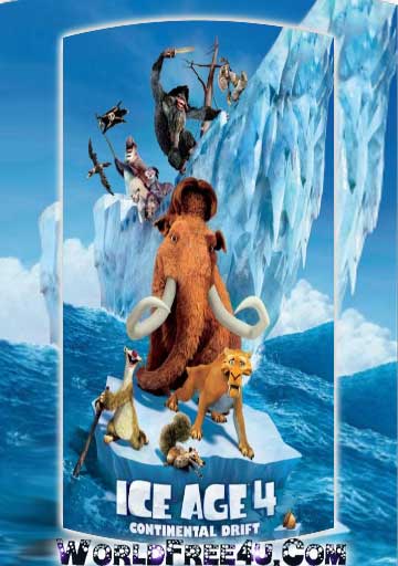 Poster Of Ice Age: Continental Drift (2012) Full English Movie Watch Online Free Download At worldfree4u.com