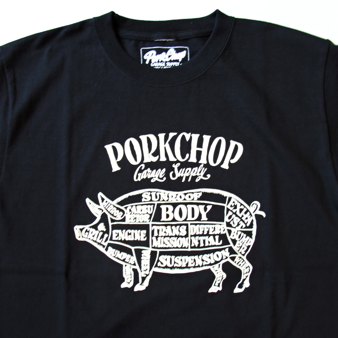 PORKCHOP GARAGE SUPPLY "PORK FRONT TEE" Price：4,320yen