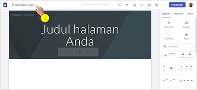 Mempublikasikan Web Google Sites - CaraLain.My.Id